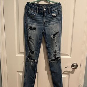 AE Super Super Stretch Ripped Jegging
